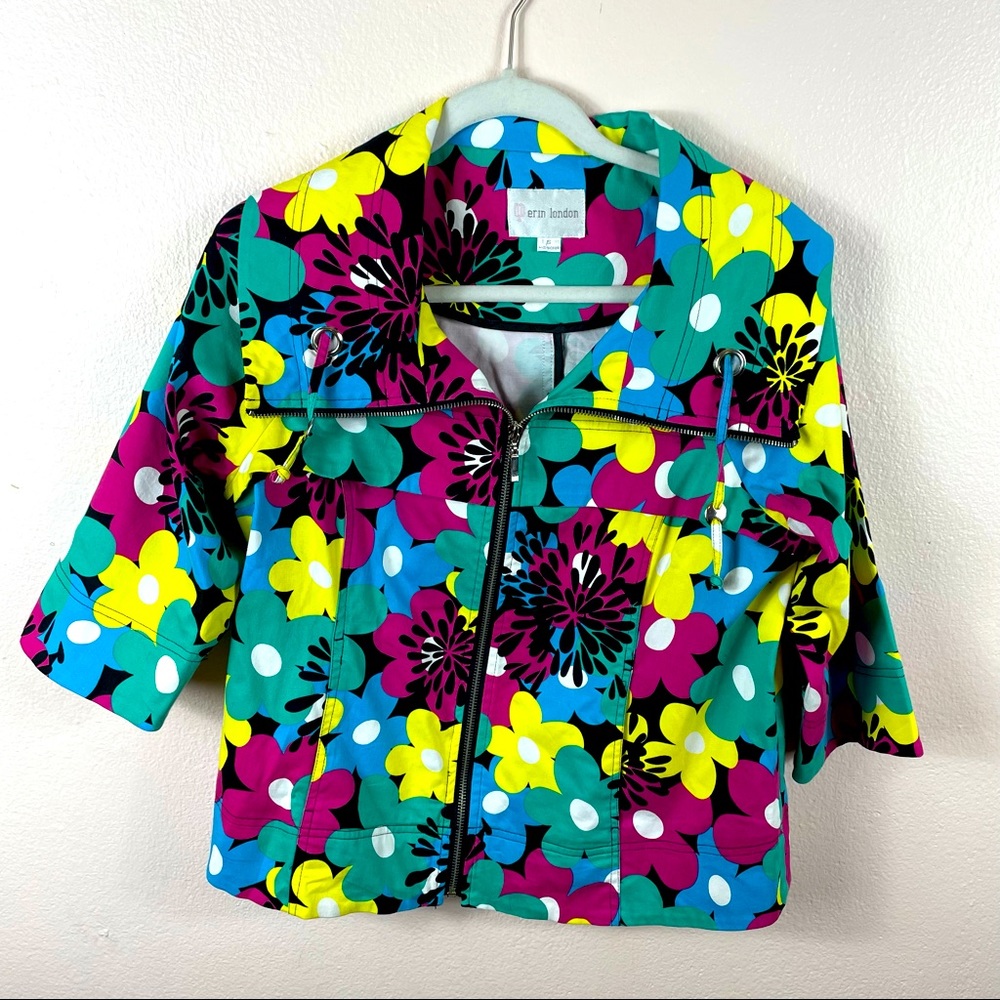 Erin London Floral funky vintage jacket